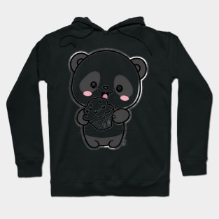 Cute Cartoon Panda Eating Cupcake Funny Kawaii Hoodie